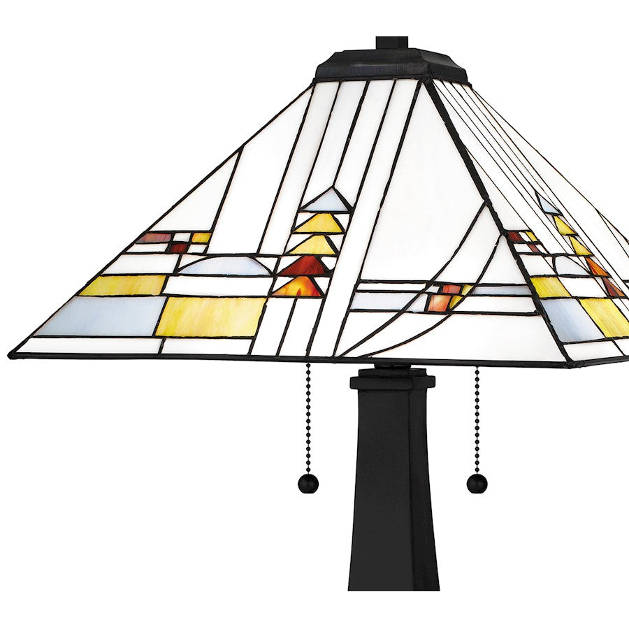 Winchester 16" Table Lamp, Black/Multicolor Art