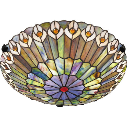 Quoizel Watkins 2 Light Flush Mount, Vintage Bronze