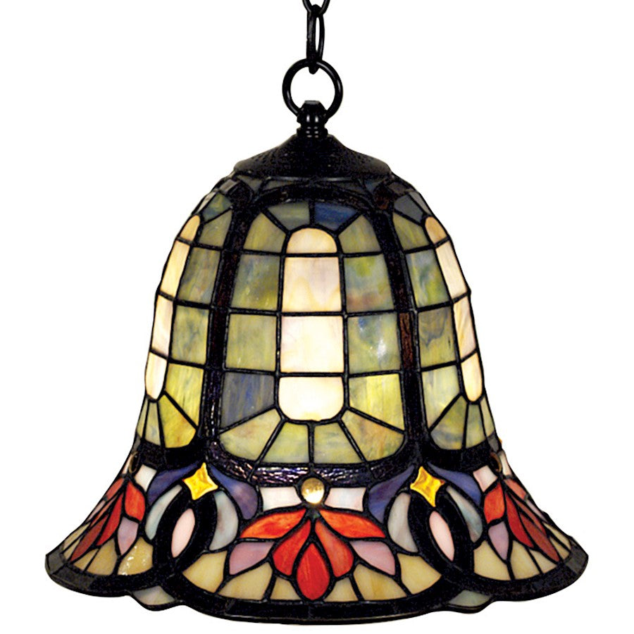 Quoizel 1 Light Tiffany Mini Pendant in Vintage Bronze