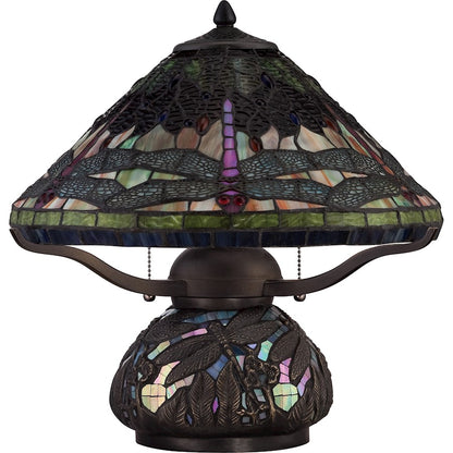 Quoizel Tiffany 2 Light Table Lamp in Imperial Bronze