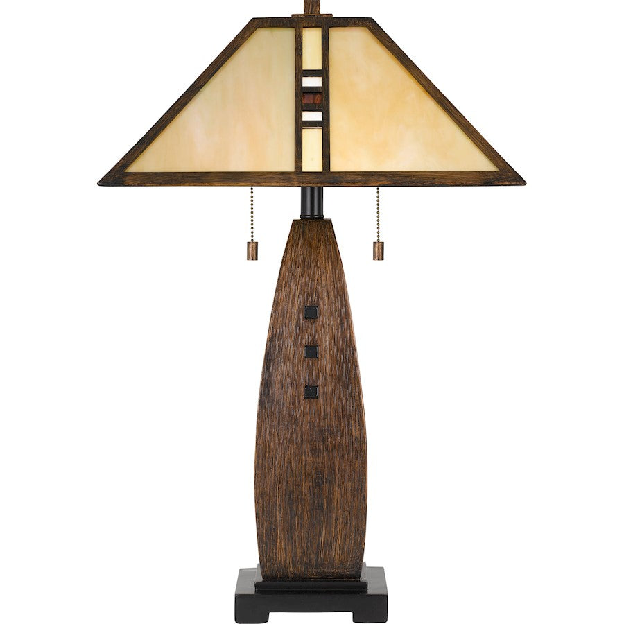 17" Square Tiffany Table Lamp, Sampled