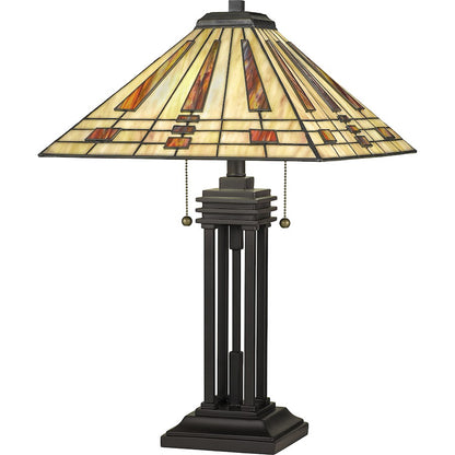 Stevie Table Lamp Tiffany, Western Bronze/Tiffany