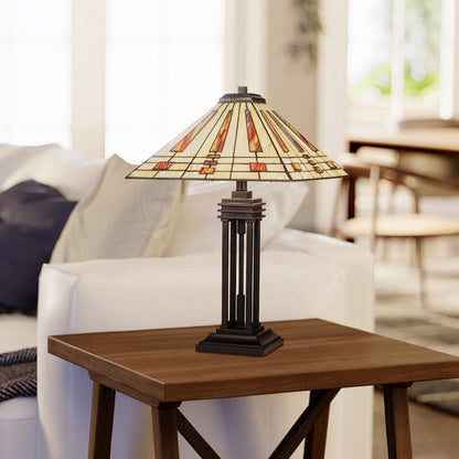 Stevie Table Lamp Tiffany, Western Bronze/Tiffany