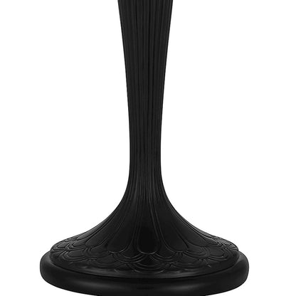 Inez Table Lamp, Matte Black/Multicolor Art Glass