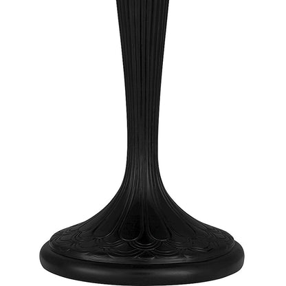 Betty Table Lamp, Matte Black/Multicolor Art Glass
