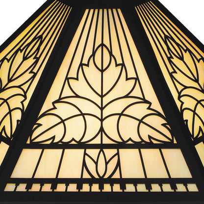 James Table Lamp, Matte Black/Multicolor Art Glass