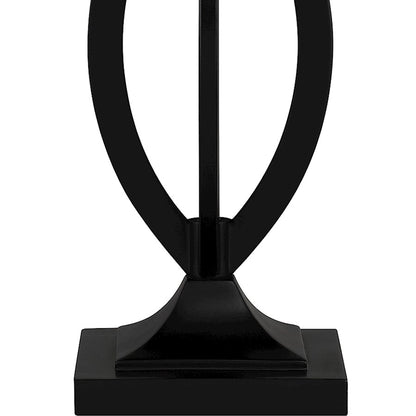 James Table Lamp, Matte Black/Multicolor Art Glass