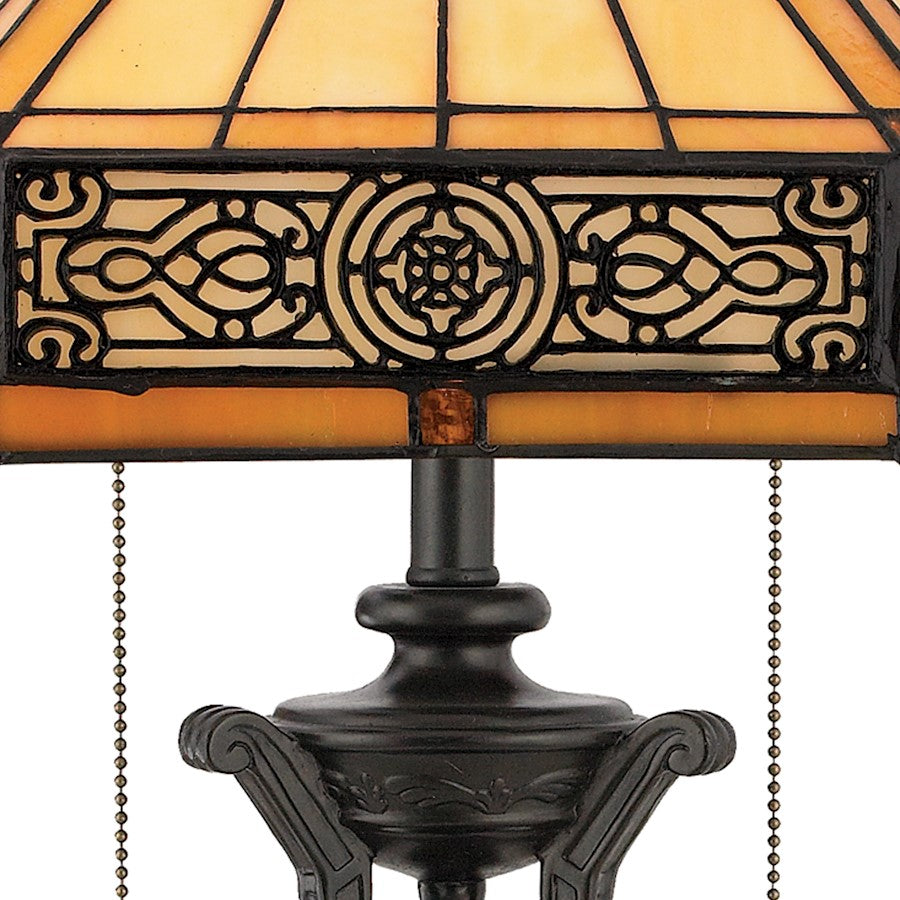 Indus Tiffany Table Lamp, Vintage Bronze