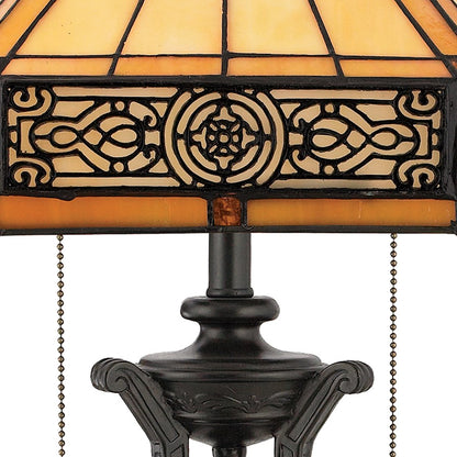 Indus Tiffany Table Lamp, Vintage Bronze