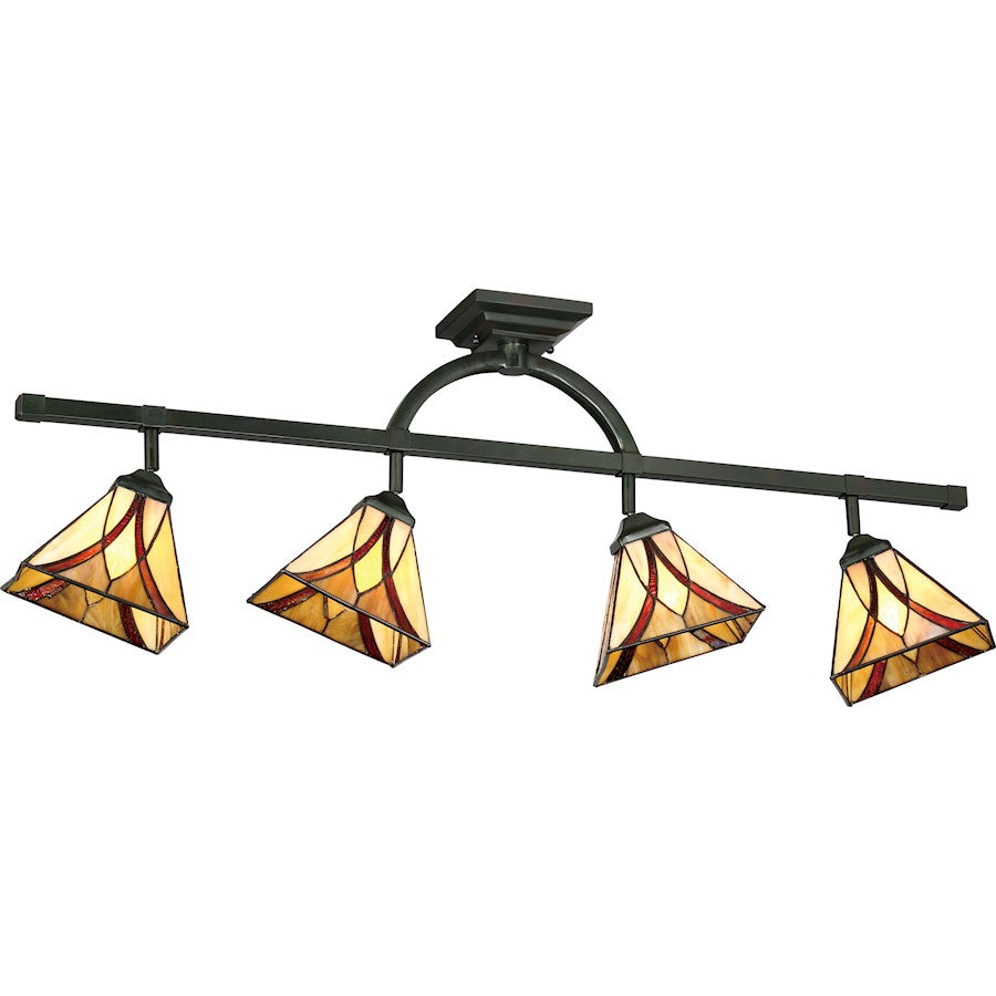 Quoizel Asheville 4 Light Ceiling Track Lights, Valiant Bronze