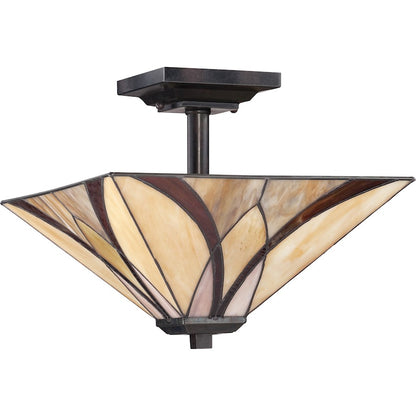 Quoizel Asheville Semi-Flush Mount, Valiant Bronze