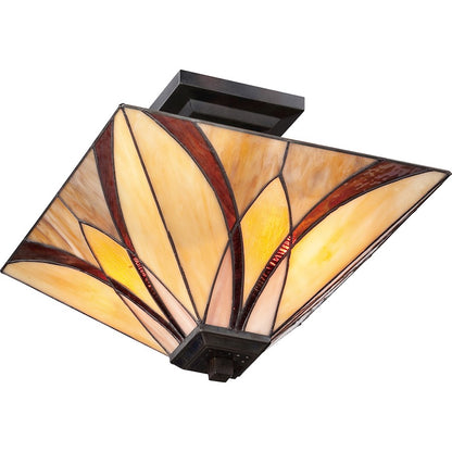 Quoizel Asheville Semi-Flush Mount, Valiant Bronze
