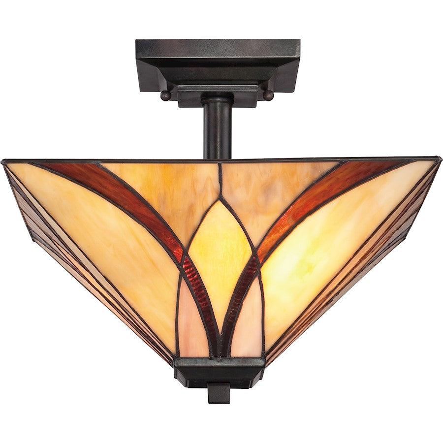 Quoizel Asheville Semi-Flush Mount, Valiant Bronze