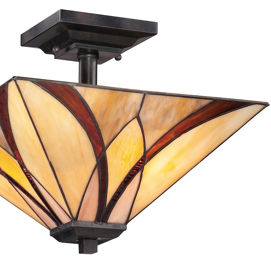 Quoizel Asheville Semi-Flush Mount, Valiant Bronze