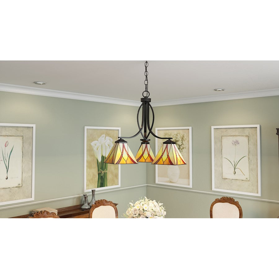 Quoizel Asheville Chandelier, Valiant Bronze