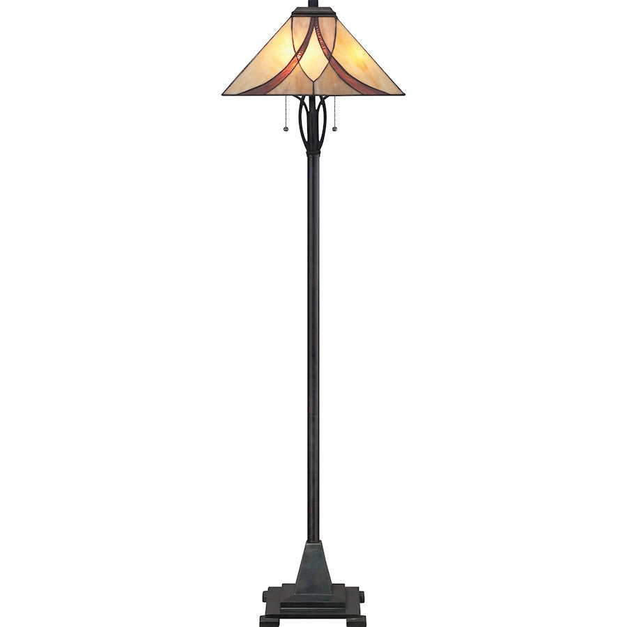 Asheville Tiffany Floor Lamp, Valiant Bronze