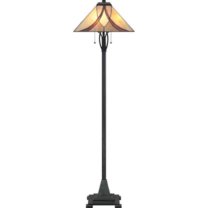 Asheville Tiffany Floor Lamp, Valiant Bronze