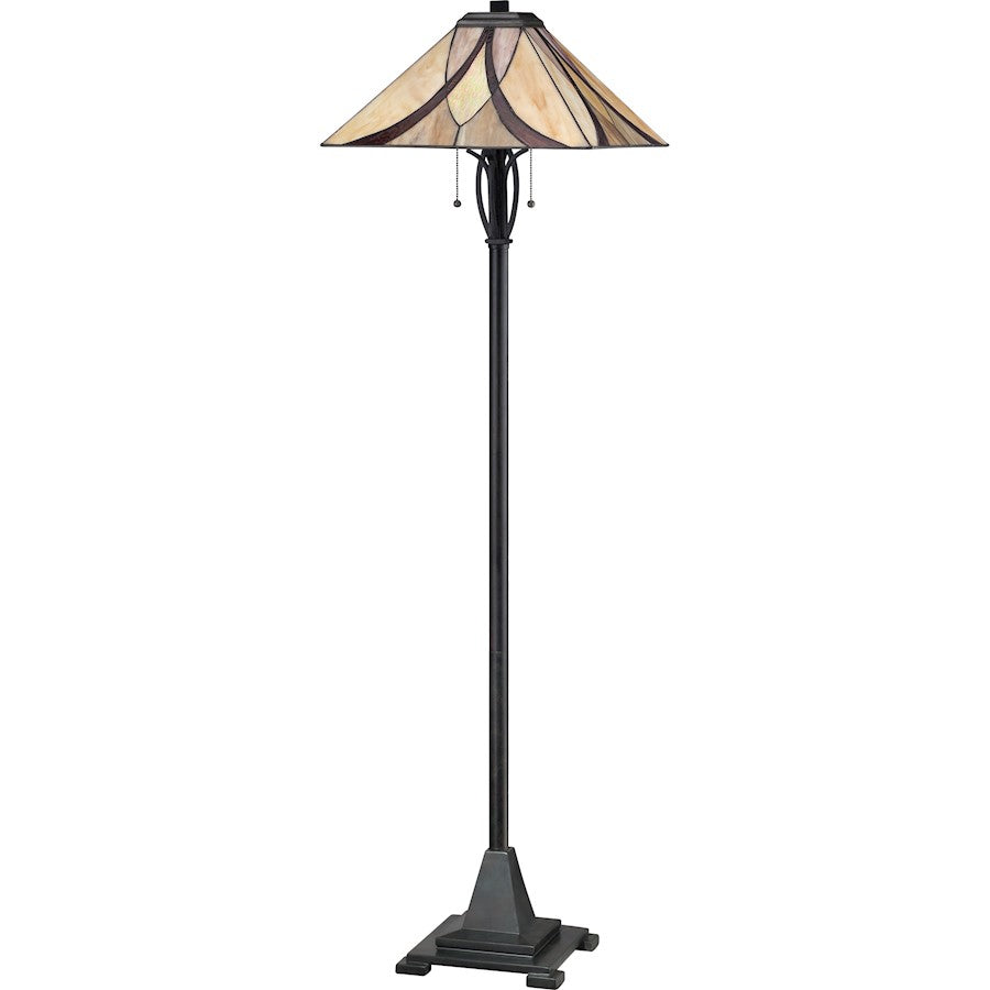 Asheville Tiffany Floor Lamp, Valiant Bronze