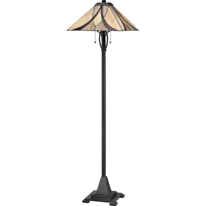 Asheville Tiffany Floor Lamp, Valiant Bronze