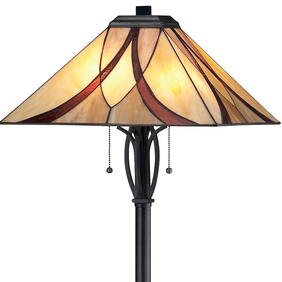 Asheville Tiffany Floor Lamp, Valiant Bronze