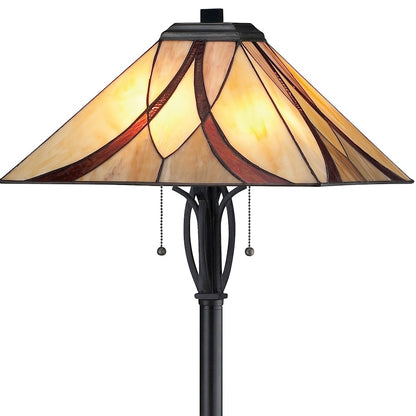 Asheville Tiffany Floor Lamp, Valiant Bronze