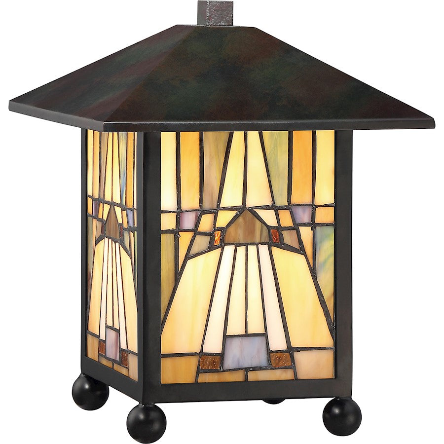 Quoizel Inglenook 1 Light Table Lamp in Valiant Bronze