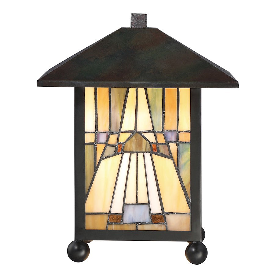 Quoizel Inglenook 1 Light Table Lamp in Valiant Bronze