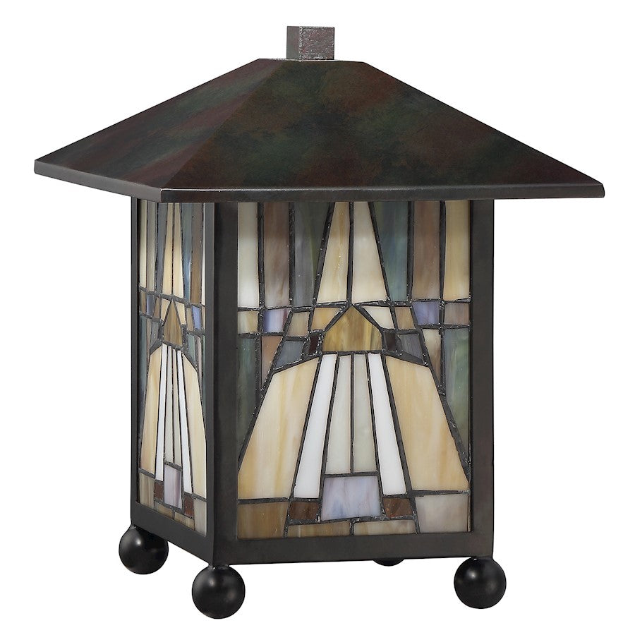 Quoizel Inglenook 1 Light Table Lamp in Valiant Bronze