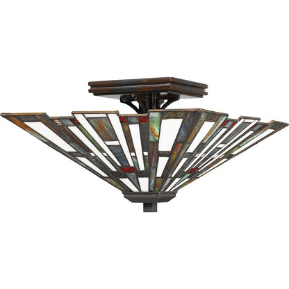 Quoizel Maybeck 2 Light Flush Mount, Valiant Bronze