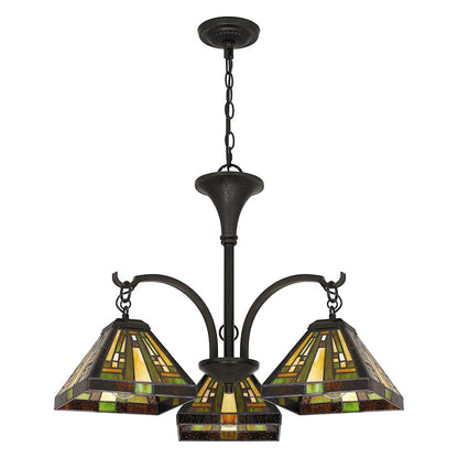 Quoizel 3 Light Stephen Chandelier, Vintage Bronze