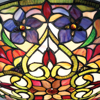 Quoizel Violets 2 Light Flush Mount, Large, Vintage Bronze