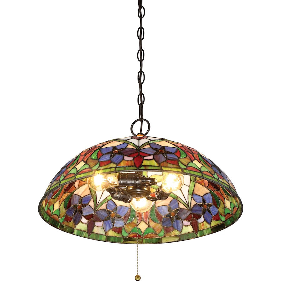 3 Light Pendant, Vintage Bronze