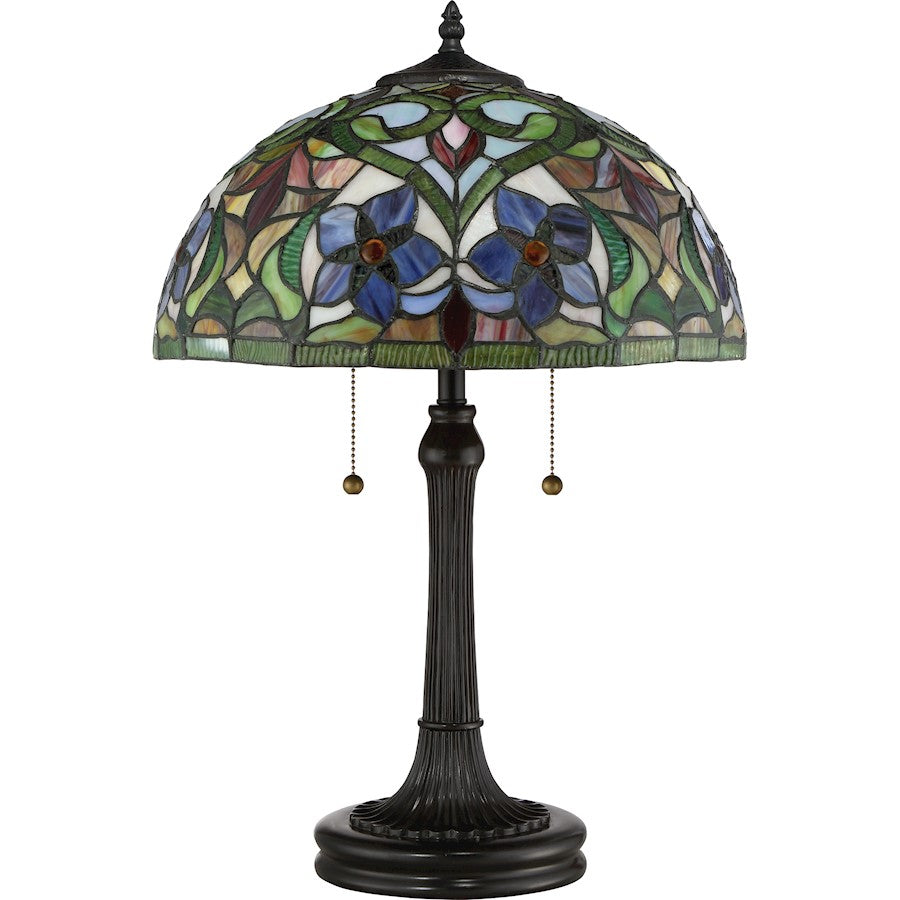 Violets Table Lamp, Vintage Bronze
