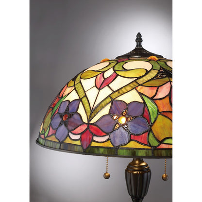 Quoizel Violets 2 Light Floor Lamp, Vintage Bronze