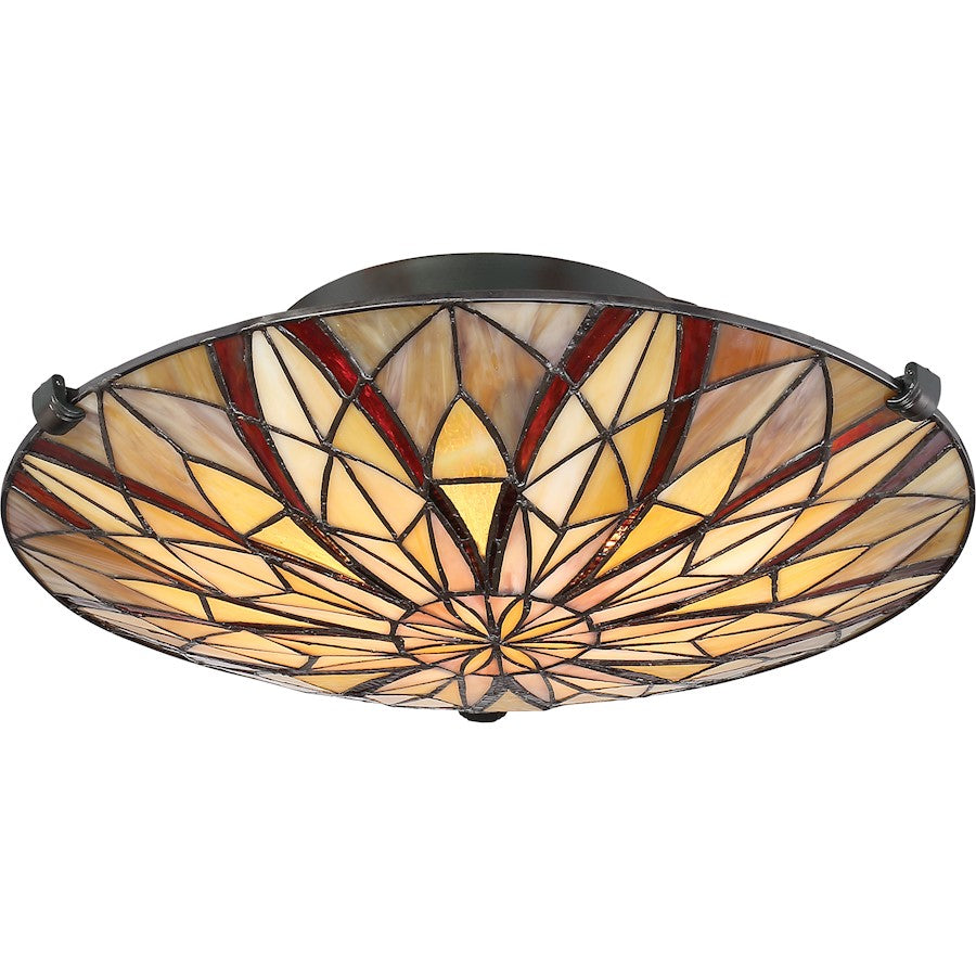 Quoizel Victory Flush Mount, 2 Light, Valiant Bronze