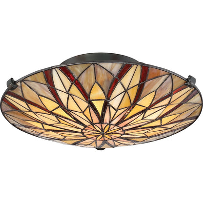 Quoizel Victory Flush Mount, 2 Light, Valiant Bronze