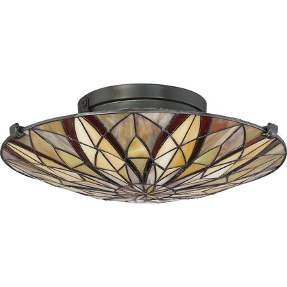 Quoizel Victory Flush Mount, 2 Light, Valiant Bronze
