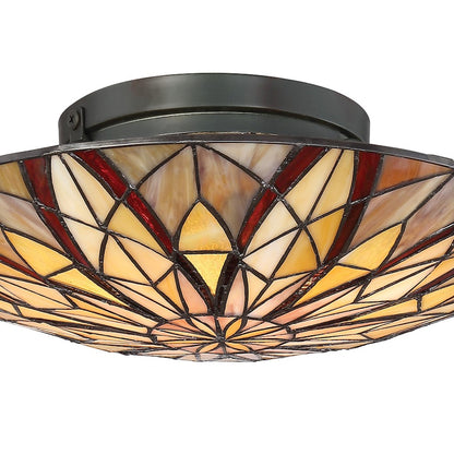 Quoizel Victory Flush Mount, 2 Light, Valiant Bronze