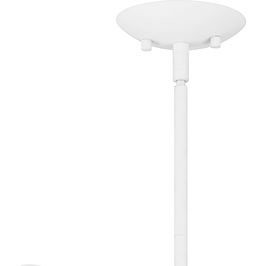 Quoizel Tallulah 22in 3-Light Pendant | Modern Sand White Steel Floral | Dining Room & Kitchen Island | 22 x 22 x 5.75 in | Model TLH2822SW