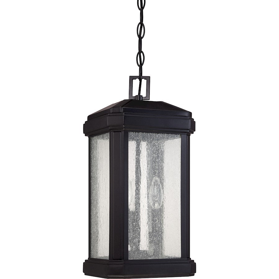 Quoizel Trumbull Outdoor Hanging Lantern, Mystic Black