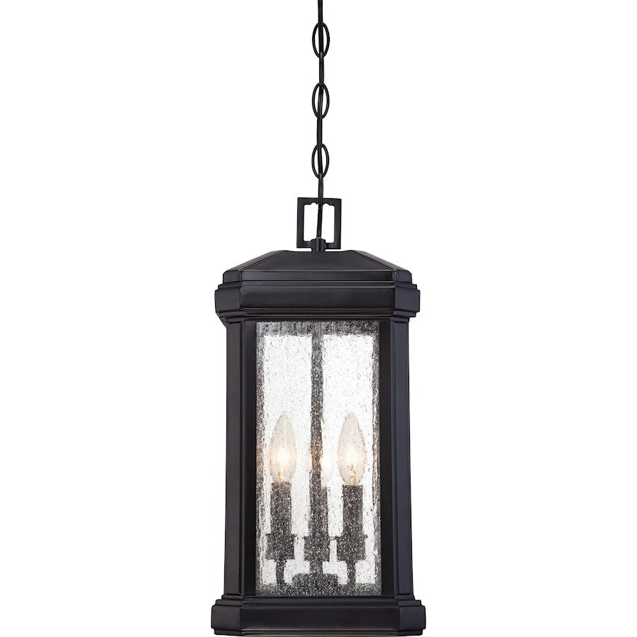 Quoizel Trumbull Outdoor Hanging Lantern, Mystic Black