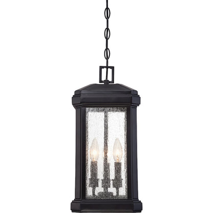 Quoizel Trumbull Outdoor Hanging Lantern, Mystic Black