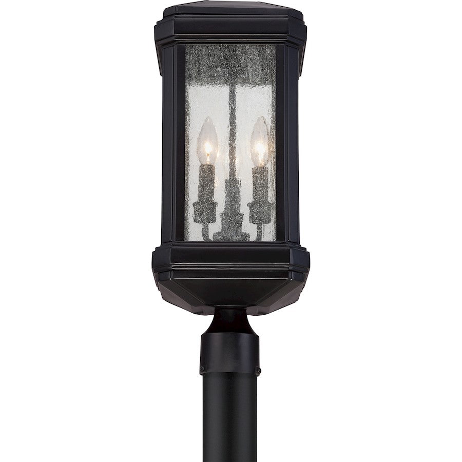 Quoizel Trumbull Outdoor Post Light, Mystic Black