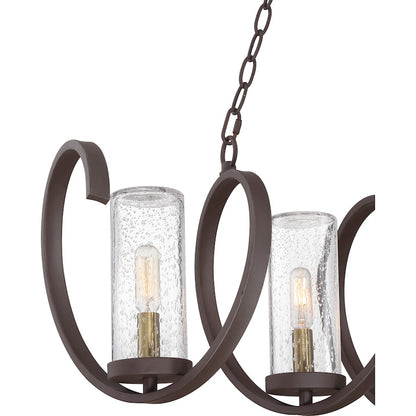 Quoizel Tumult 5 Light Island Chandelier, Western Bronze