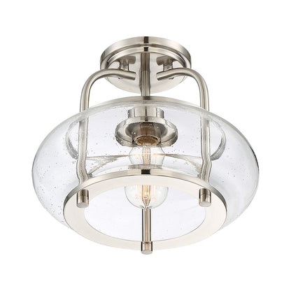 Quoizel Trilogy Semi-Flush Mount, 1 Light, Brushed Nickel