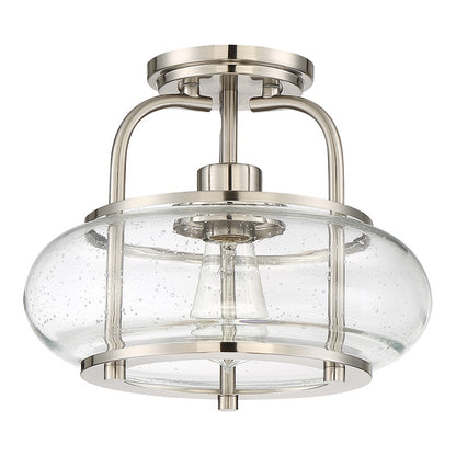 Quoizel Trilogy Semi-Flush Mount, 1 Light, Brushed Nickel