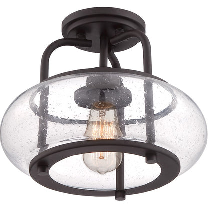 Quoizel Trilogy Semi-Flush Mount, Old Bronze