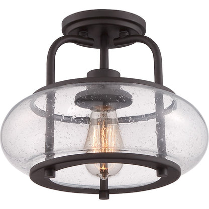 Quoizel Trilogy Semi-Flush Mount, Old Bronze