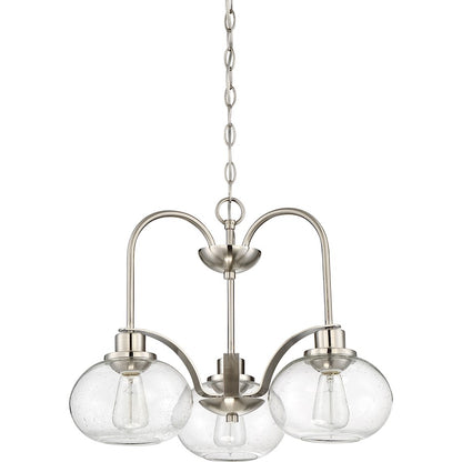 Quoizel Trilogy Dinette Chandelier, 3 Light, Brushed Nickel