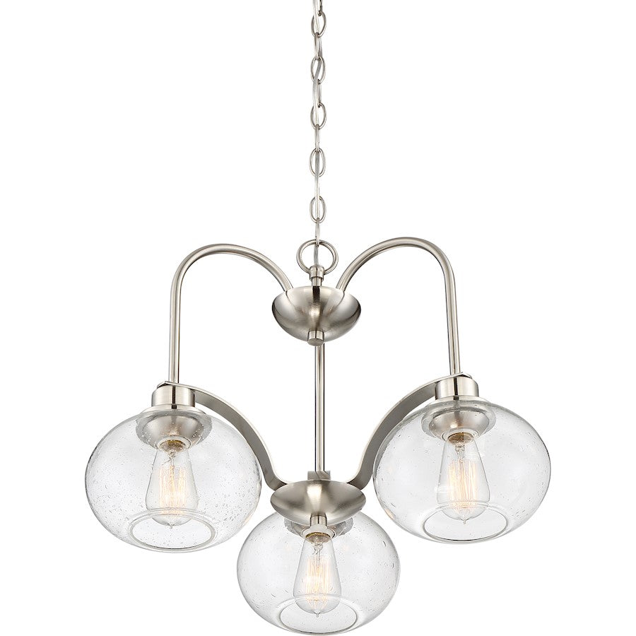 Quoizel Trilogy Dinette Chandelier, 3 Light, Brushed Nickel